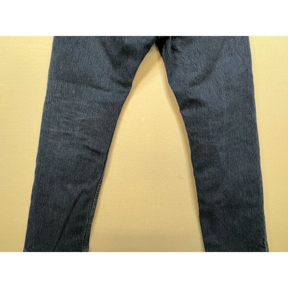 Levi's 505 Mens Straight Leg Jeans Size 34Wx30L Blue Denim Dark Wash Pockets - Picture 12 of 13